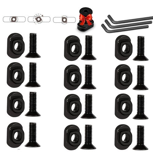 Bontok Single Picatinny Aluminum Accessory Rail Set for 3 5 7 9 11 13 Slots with 13 T-Nuts & Screws, 6 Wrench (Rounded Corner)