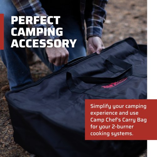 Camp Chef Explorer 3X Three-Burner Stove, Cooking Surface 14 in. x 49 in. & Carry Bag for Three-Burner Stoves