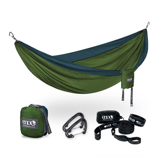 ENO Bundle, Includes The SingleNest Hammock & Atlas Suspension System, Lightweight, Durable Hammock with Straps for Camping, Hiking & Travel, Marine/Cedar