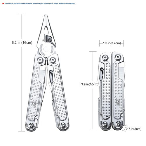 SQT2048 20-in-1 Multitool, Foldable & Self-Locking, Professional Tool for DIY, Home Repairs, Outdoor Camping – Must-Have Gifts for Men, Compact, Durable, All-in-One Tool for Every Task