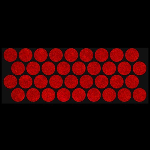 LiteMark Reflective Green 1 Inch Circle Sticker Decals for Helmets, Bicycles, Strollers, Wheelchairs and More - Pack of 36