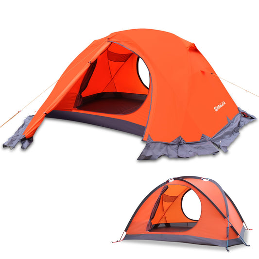 2 Person 4 Season Tent, Winter Camping Tent Ultralight Waterproof Camping Tent PU8000mm Easy Set Up for Winter, Cold Weather Outdoor Camping Hiking Family Mountaineering