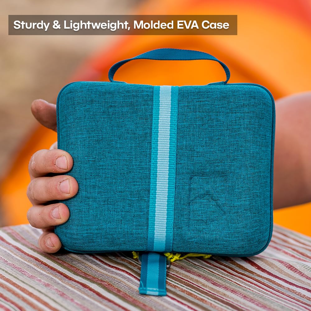 Adventure Ready Adventure Hanging Toiletry Kit - Camping Toiletry Bag with Soap Flakes, Compressed Towelettes, Toothbrush, Mirror & More