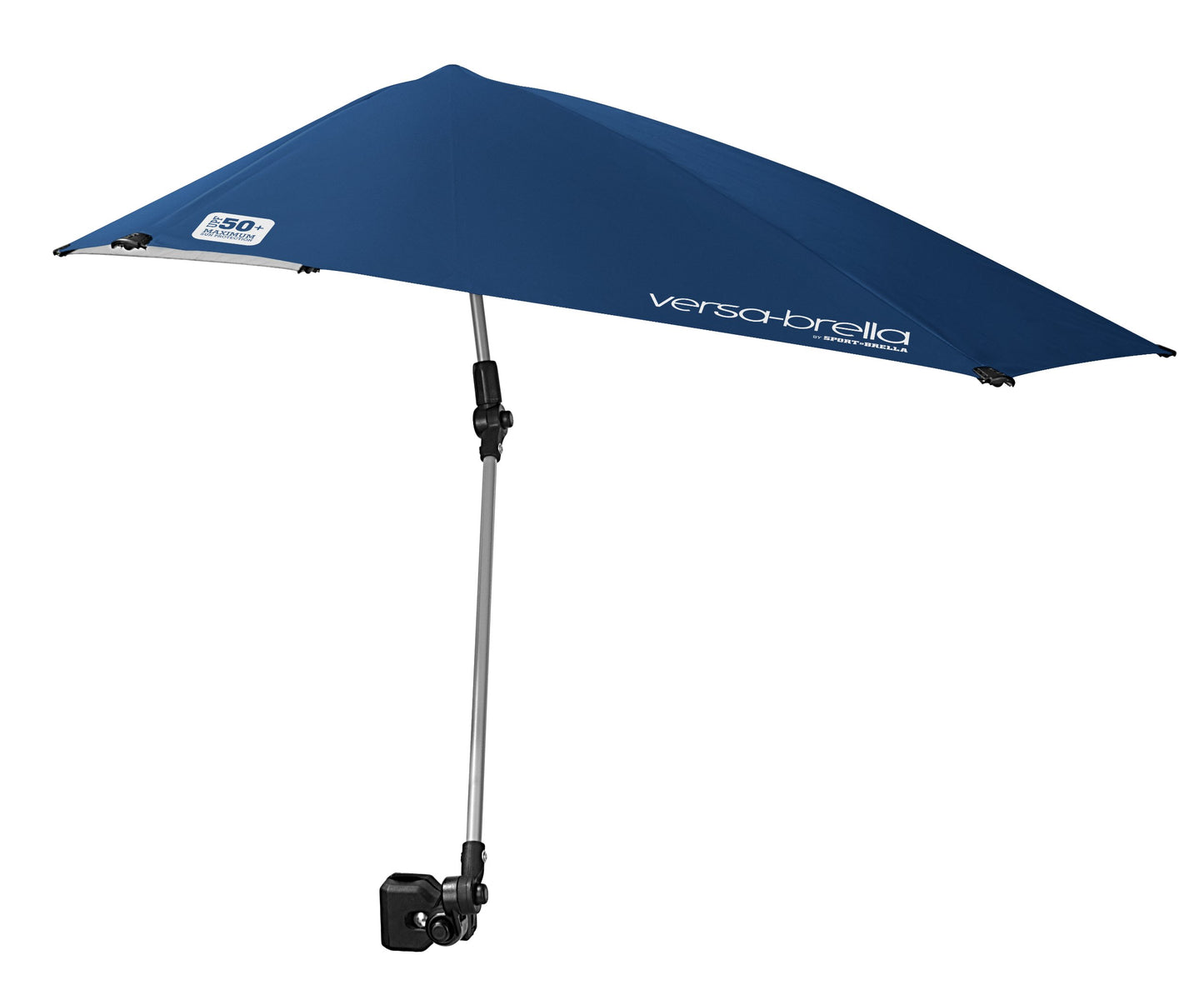 Ostrich 3 N 1 Beach Chair/Lounger Color: Blue [3N1-1001B] & Sport-Brella Versa-Brella 4-Way Swiveling Sun Umbrella (Midnight Blue)