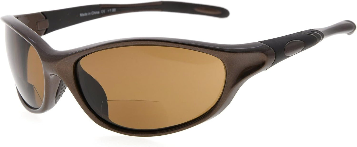 Eyekepper TR90 Frame Bifocal Sports Sunglasses Baseball Running Fishing Driving Golf Softball Hiking Sunshine Readers