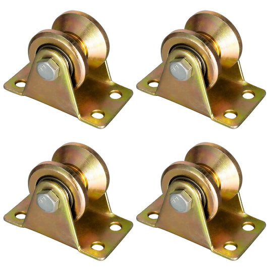 31mm Small Pulley Wheel Galvanize for Rope, Ball Bearing Inside, for Wire Rope Guides, Light Lifting, Clothesline, Winch, 4 Pack