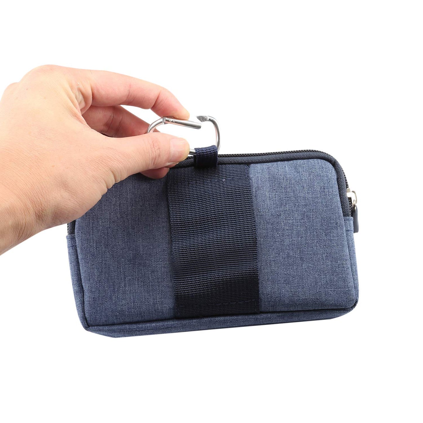 Vertical Cell Phone Waist Bag Mens, Mobile Phone Belt Pocket with Clip, Universal Mens Mobile Phone Belt Clip Holder Smartphone Waist Pouch Fanny Pack Protective Wallet with Carabiner Belt Loop
