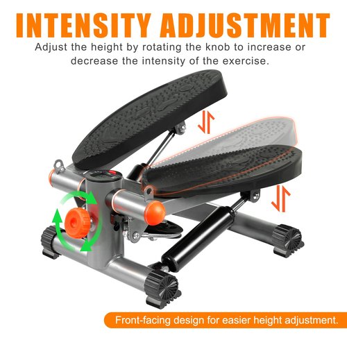 Mini Stair Stepper for Exercise at Home with Resistance Bands Exercise Equipment for Home Stair Climber Stepper Machine for Home Gym Cardio Equipment for Full Body Workout