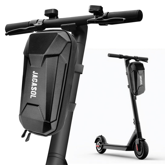 JAGASOL Electric Scooter Bag, Waterproof Scooter Storage Bag, Universal E Scooter Accessories, Scooter Handlebar Bag with Reflective Strip, Hard shell, Large Capacity, Portable