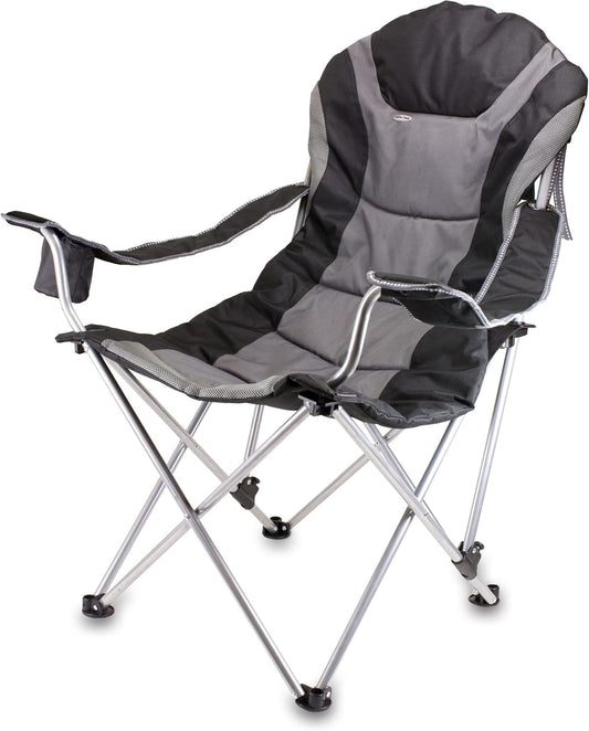 Picnic TIME Reclining Camp Chair, Beach Chair for Adults, Sports Chair with Carry Bag