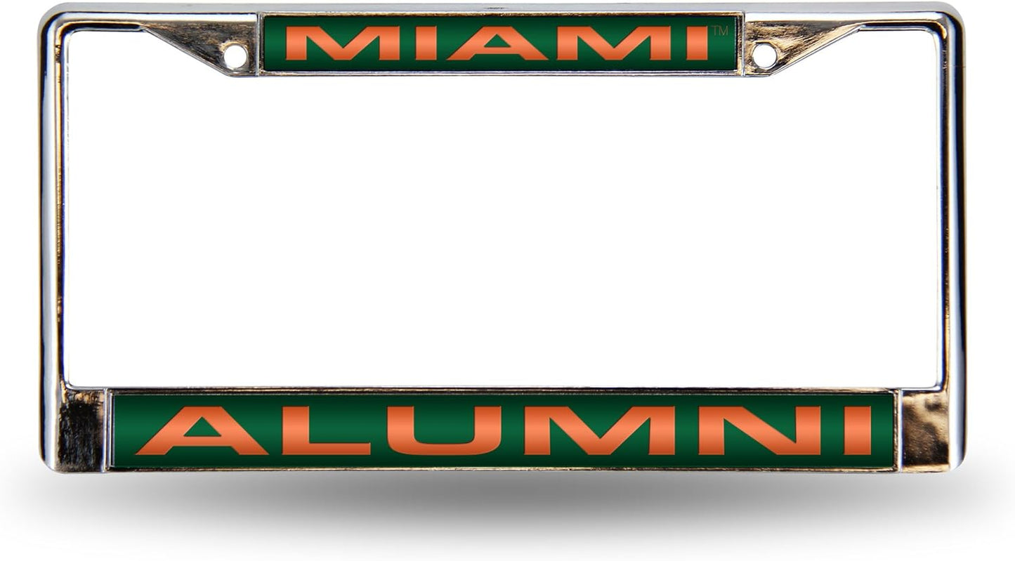Rico Industries NCAA Unisex-Adult Laser Cut Inlaid Standard Chrome License Plate Frame