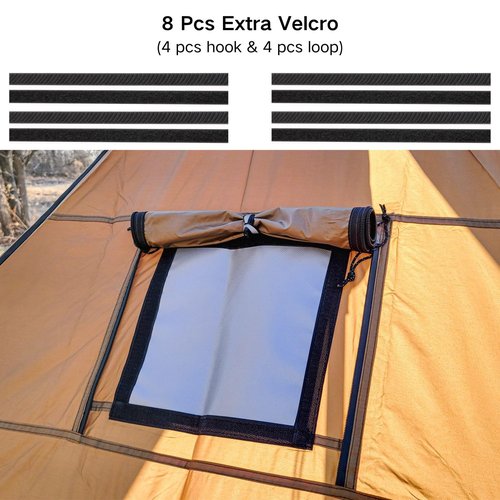 SoloWilder Stove Jack Kit for Tent Highly Flame-Retardant DIY Stove Jack for Hot Tent 9.4" x 9.4"