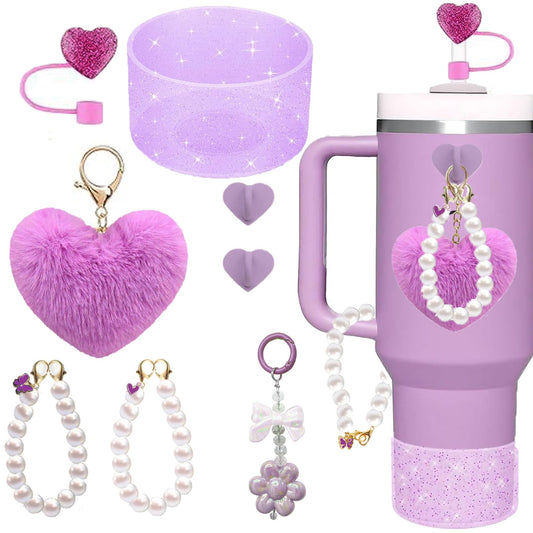 Accessories for Stanley Cup Water Bottle Siliocne Boot Keychain Charms for Stanley Cup 41oz Tumbler