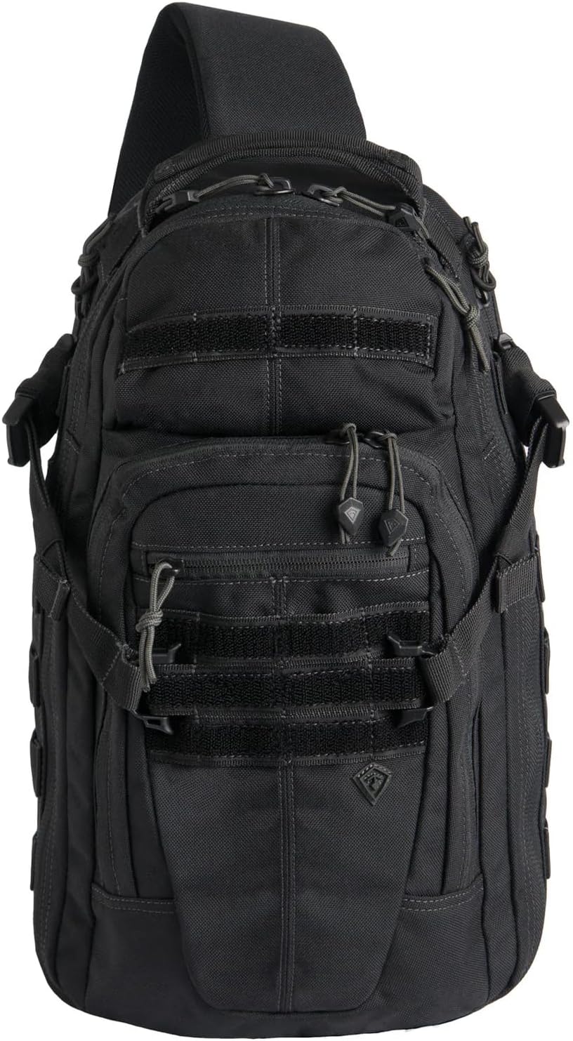 First Tactical Crosshatch Sling Backpack 19L, Shoulder Sling Go Bag for Men and Women
