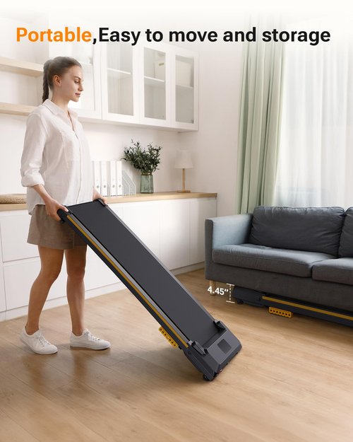 UREVO Under Desk Treadmill, Portable Treadmills for Home/Office Walking Pad with Remote Control, LED Display