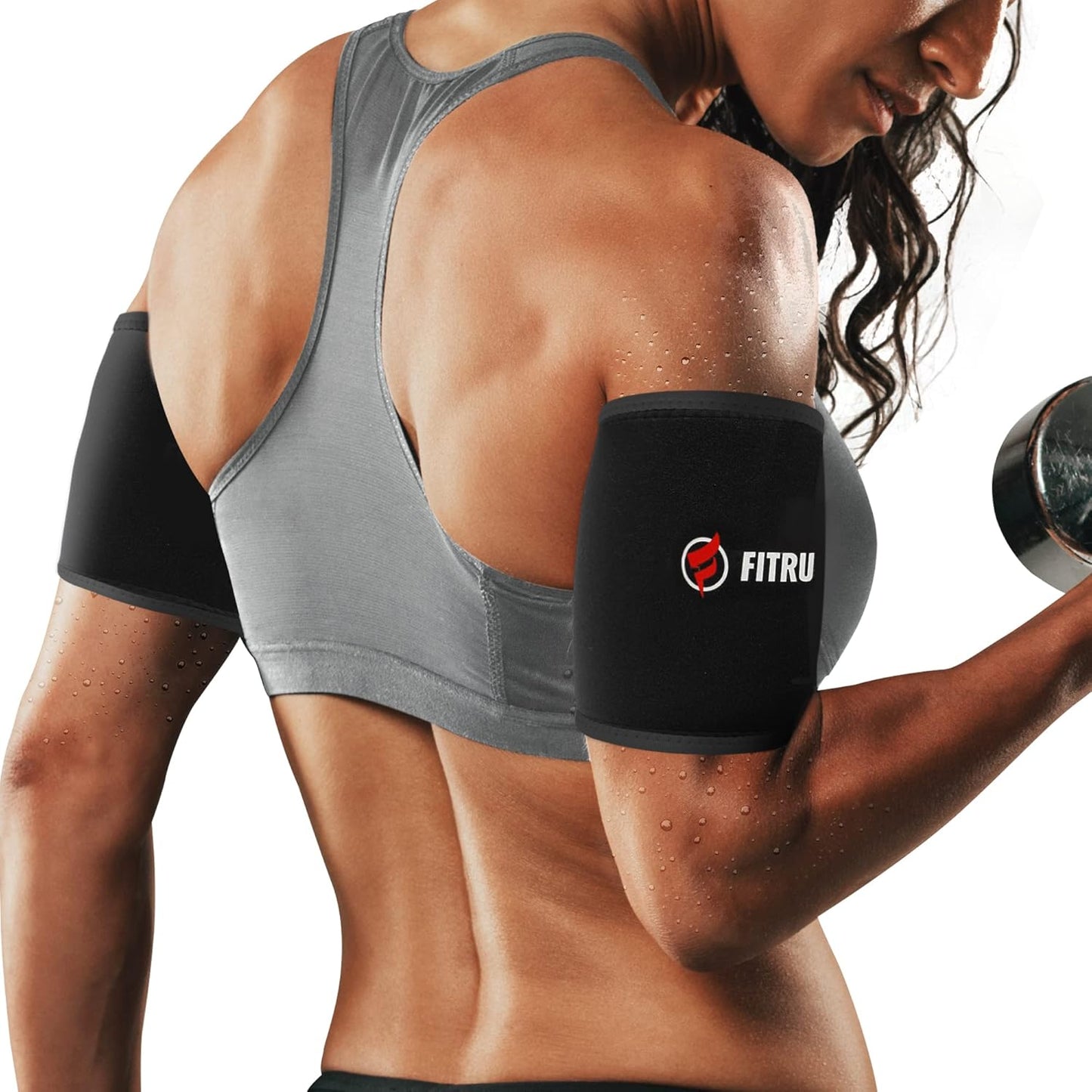 Fitru Premium Arm Trimmers for Men & Women | Sauna Arm Wraps for Flabby Arms Increasing Heat & Sweat During Exercise
