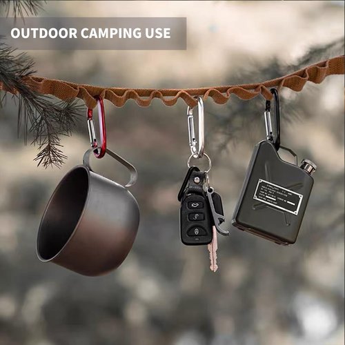 Linsaner Carabiner Clips, Carabiner for Keys, Pets Leash Harness, Camping, Keychain Accessories, Small Durable (A1-Silvery)