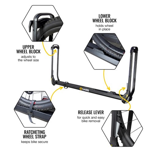 Saris MHS Bike Carrier Modular Hitch System for Cars, Trucks and SUVs, Precision Machined Aluminum Bike Rack