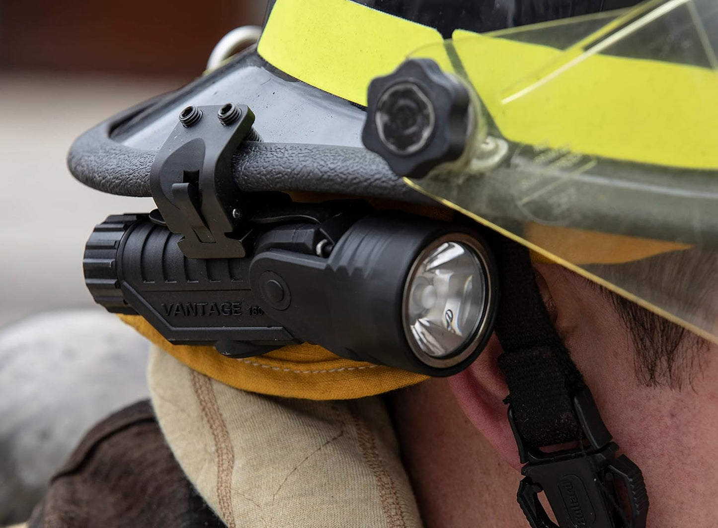 Streamlight 88913 Vantage 180 X USB Helmet Mounted and Right Angle Firefighter Flashlight with Helmet Bracket, Black
