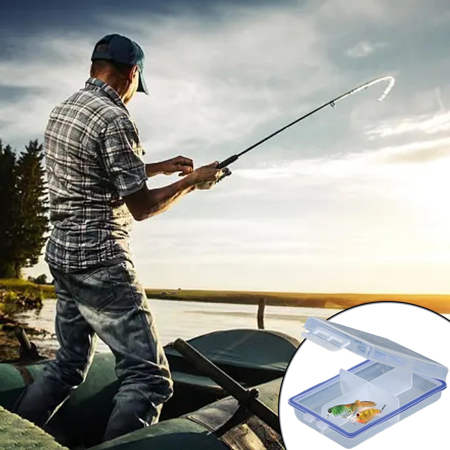 4 Pack Small Tackle Box Organizer, Mini Tackle Box Fishing Tackle Box Organizer Snackle Box Container with Dividers for Hook Lures Flies Fly Tying