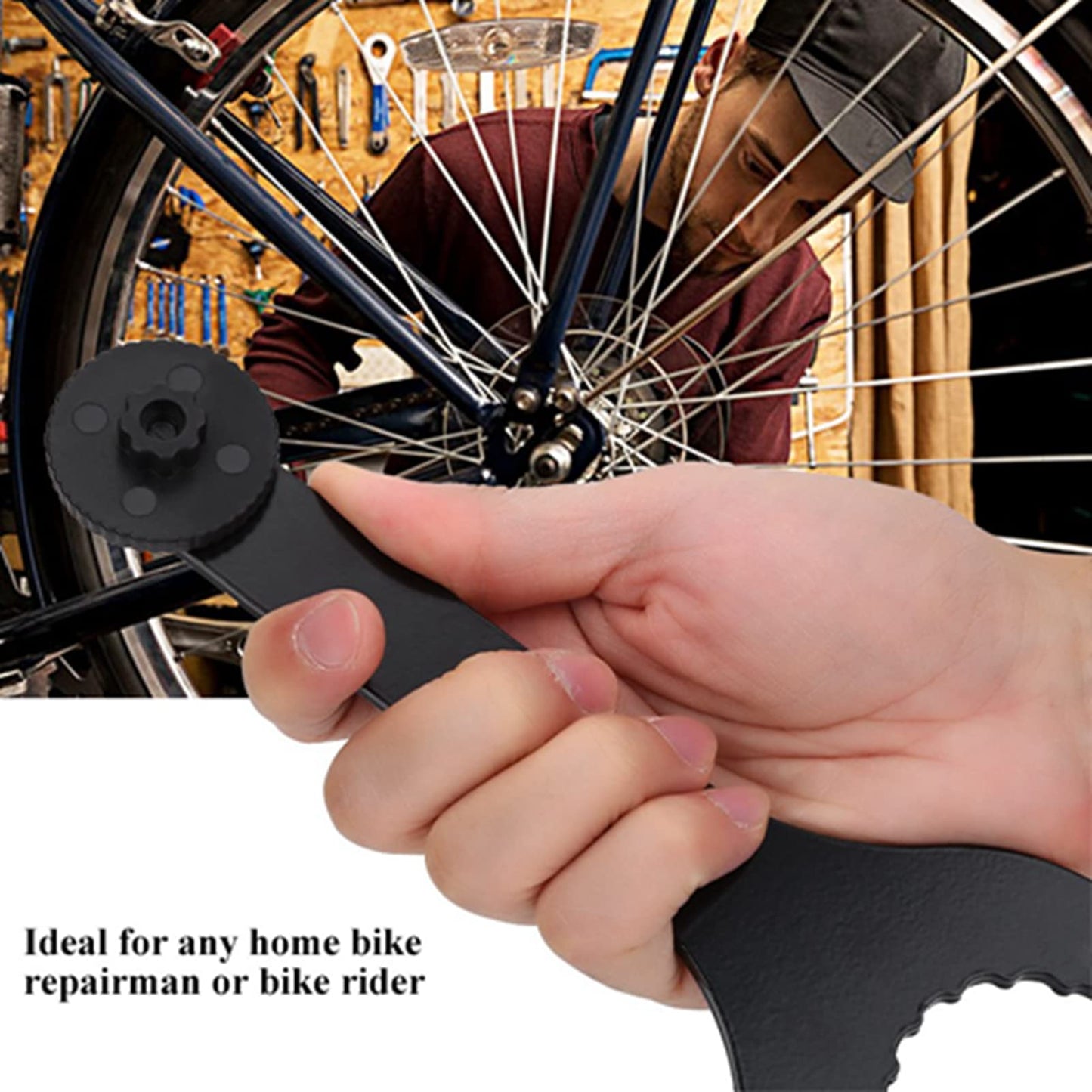 RiToEasysports Bottom Bracket Wrench, 1Pc Carbon Steel Bottom Bracket Wrench Spanner Removing Installing Repair Tool Bb 8000