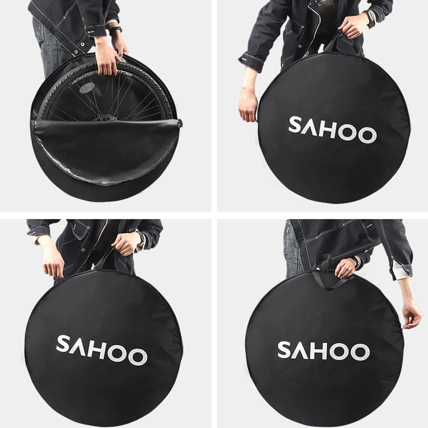 TRIWONDER Soft Bike Bicycle Wheel Bag Wheelset Bag MTB Mountain Road Bike Travel Case Wheel Carrying Bag (26")
