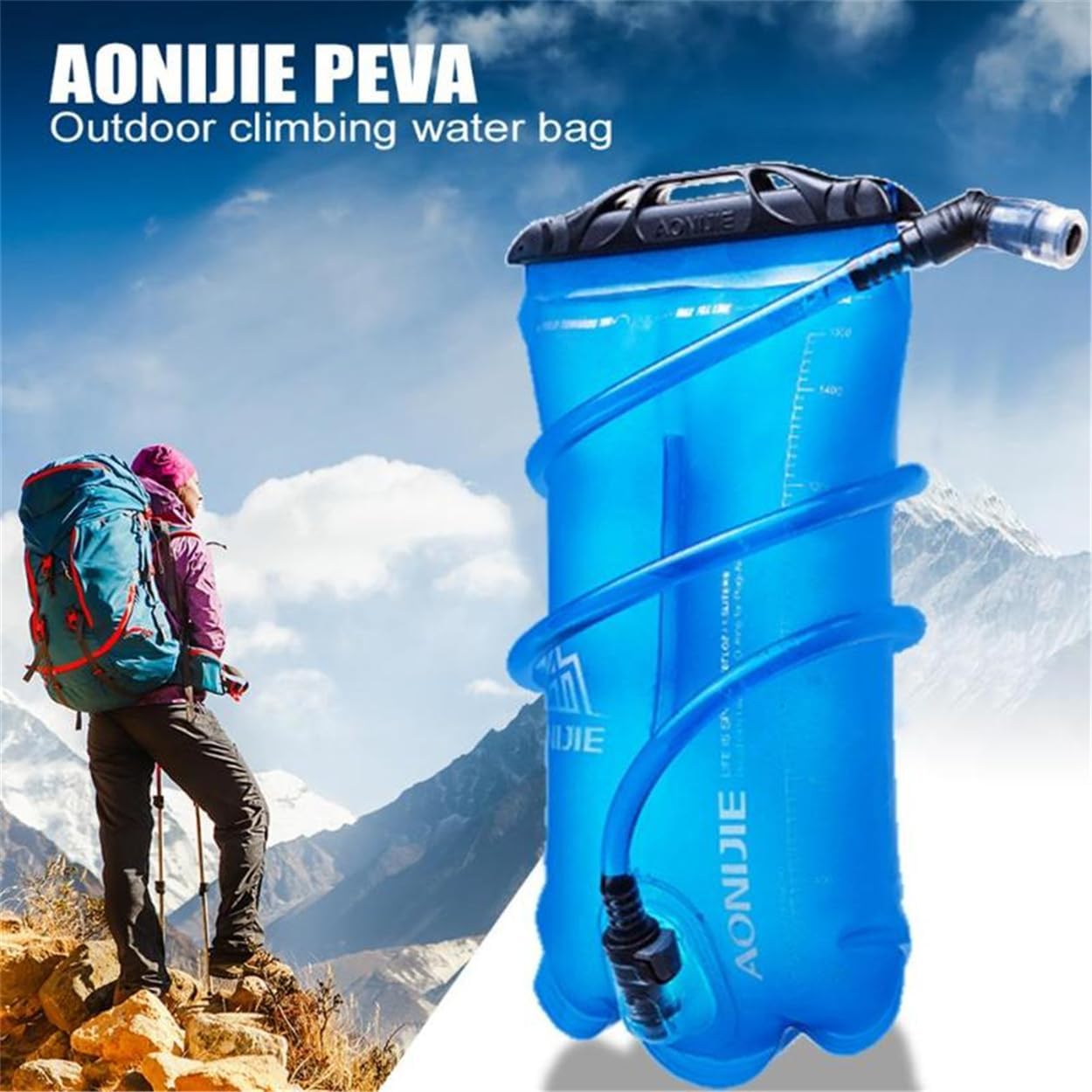 AONIJIE 1L/ 1.5L/ 2L/3L Folding Riding Running Water Bag Outdoor Mountaineering Backpack Drinking Bag (1.5L-TPU)