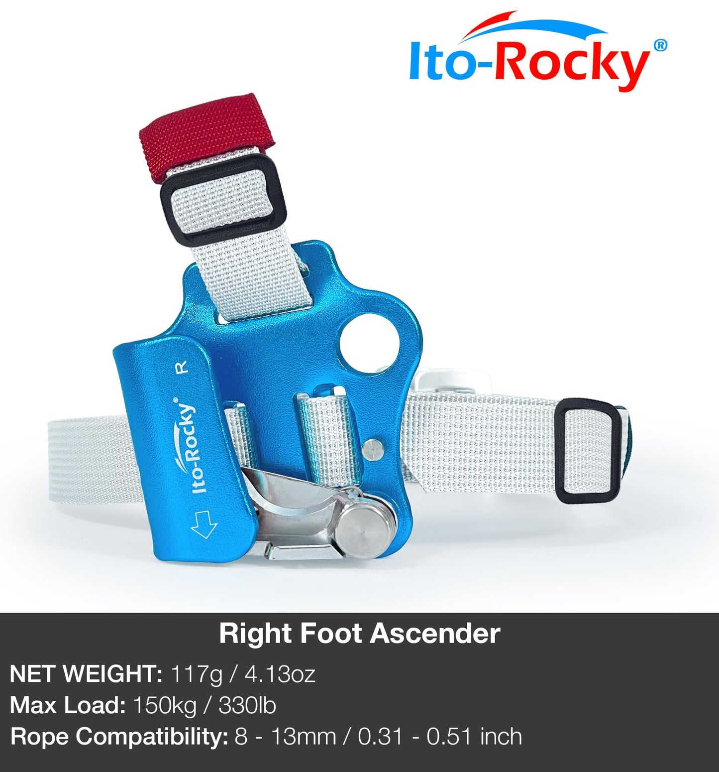 Ito Rocky Foot Ascender Riser - Rope Climbing Equipment for SRT Climbing & Tree Arborist Climbing Device