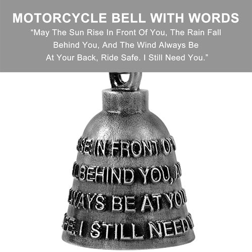 Motorcycle Bell Guardian Angel Drive Away Gremlin, Biker Bell for Men Women Rider Riding with Hanger, Good Luck Gift Accessories