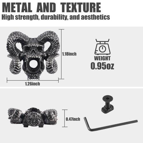 ZBULAR Devil-Horn-G2 Pressure Switch Cable Guides Decorations That Make Your AR-Look Cool Compatible with M-LOK System, Flashlight Laser Wire Management Clips Cable Clips are Used to Route and Secure