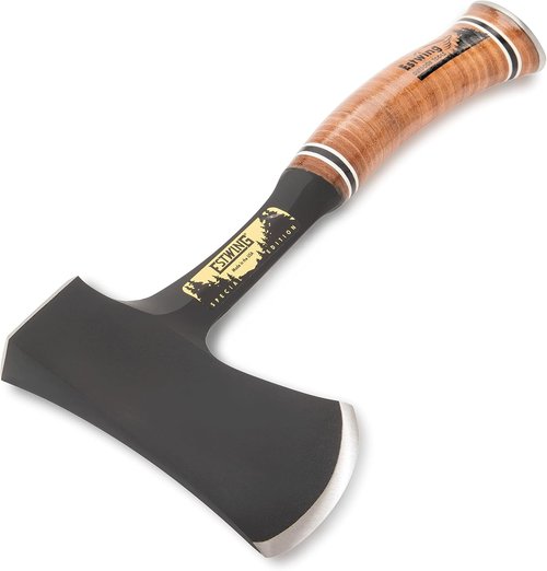 ESTWING Sportsman's Axe - Camping Hatchet with Forged Steel Construction & Genuine Leather Grip
