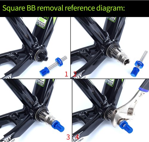 CYCEARTH Bike Square & Spline Axis BB Bottom Bracket Anti Drop Auxiliary Removal Disassembly Repair Tool Fixing Rod