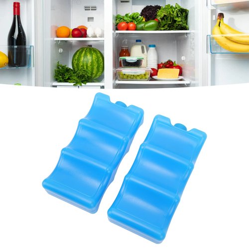 Ice Packs for Cooler,Ice Packs for Lunch Box, 2pcs Reusable Contoured Shape Ice Box for Breastmilk Working Mom, Slim Long Lasting Cool Packs for Lunch Bags and Cooler