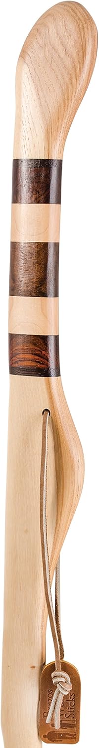 Brazos Trekking Pole Hiking Stick for Men and Women Handcrafted of Lightweight Wood and made in the USA, Tan Oak, 55 Inches