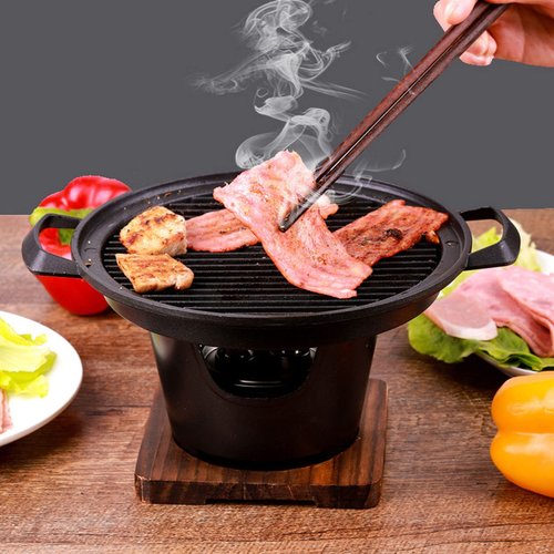 Mini Portable Camping Grill Stove Tabletop Barbecue Grill, Japanese BBQ Grill Pan for Camping Picnic Home Electric Grills Indoor Grills & Griddles (HN-BBQ18D)