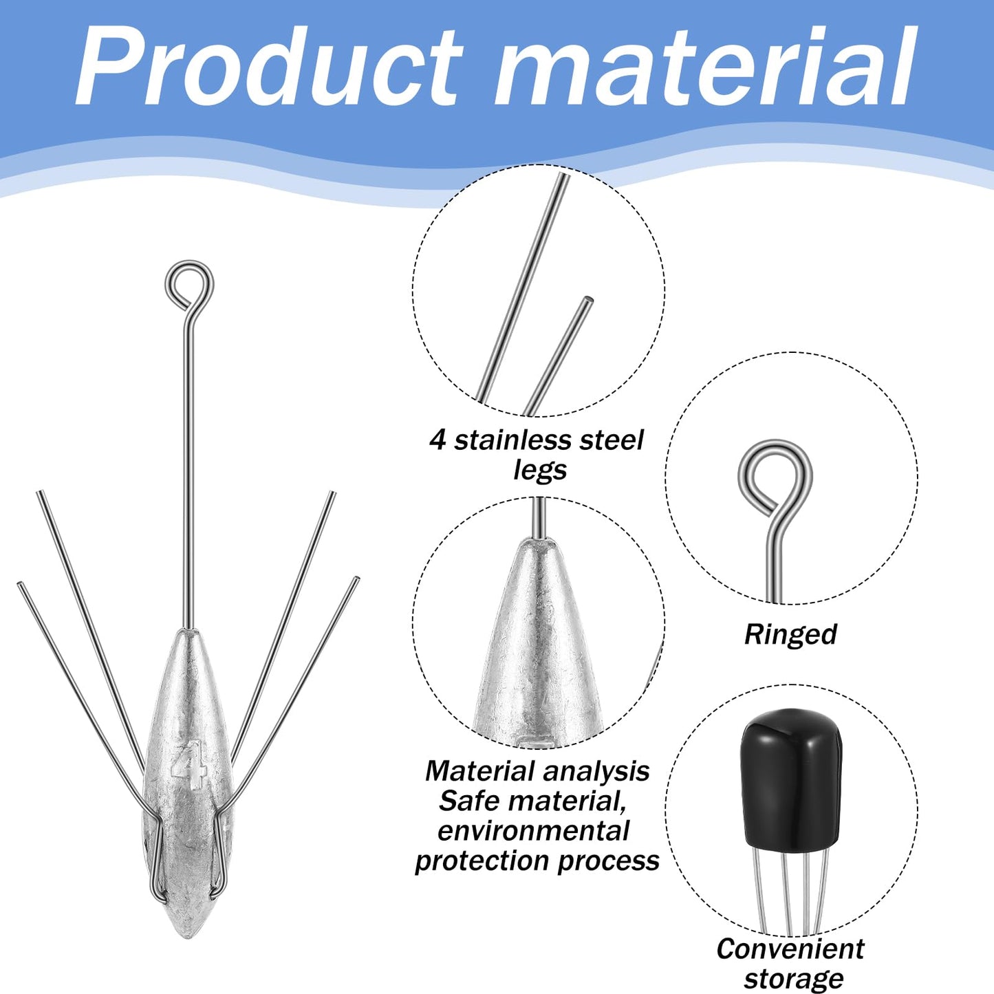 5 Pcs Surf Fishing Weights Sputnik Sinker Fishing Equipment Long Tail Equipment Saltwater Surf Casting Sinkers Catfish Beach Spider Weights Silver Gray for Ocean Sea Man Birthday Gift(6 oz)