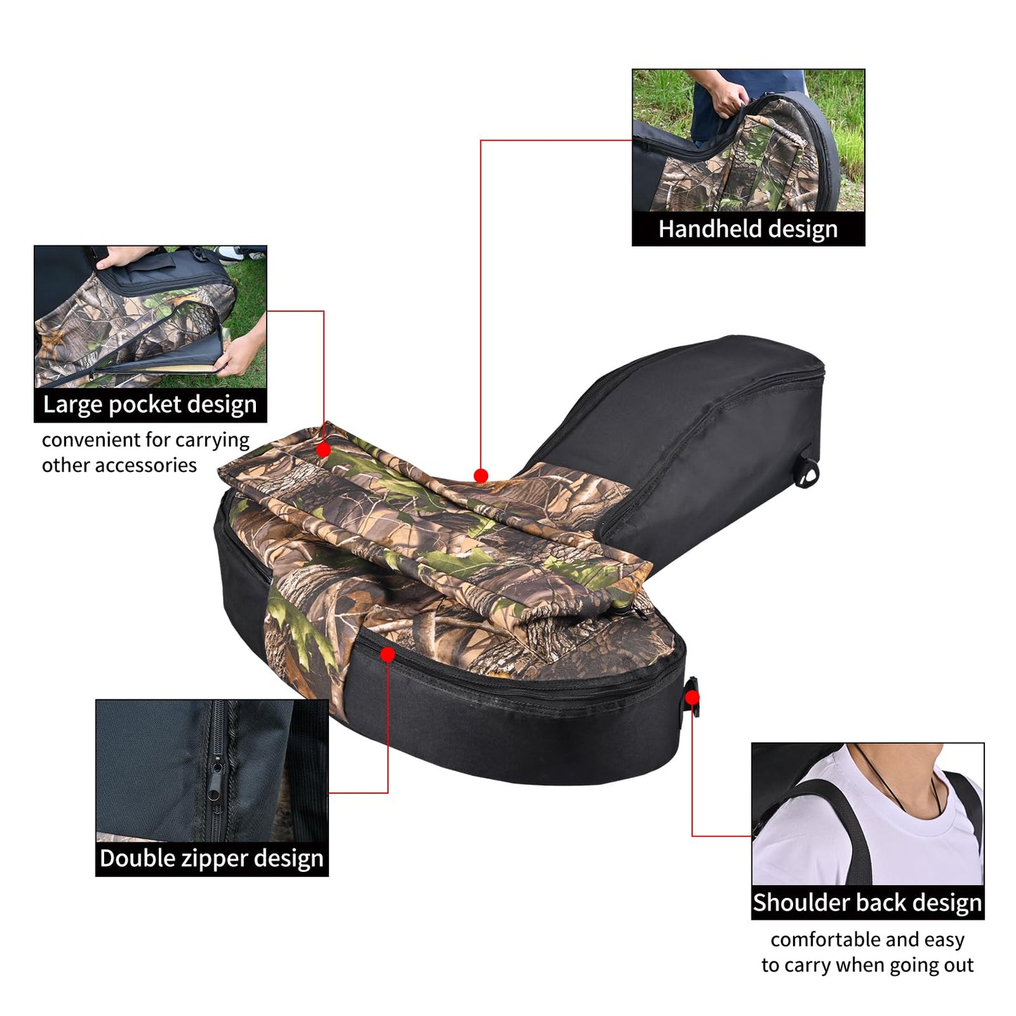 FENJANER Crossbow Case Soft with Sling Strap Crossbow Bag for Outdoor Hunting