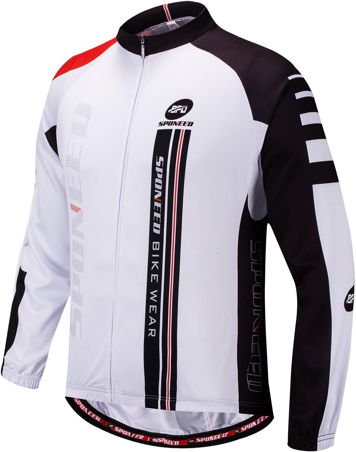 sponeed Men's Bicycle Shirts Long Sleeve Biker Jerseys Full Zipper Winter Cycling Gear Breathable