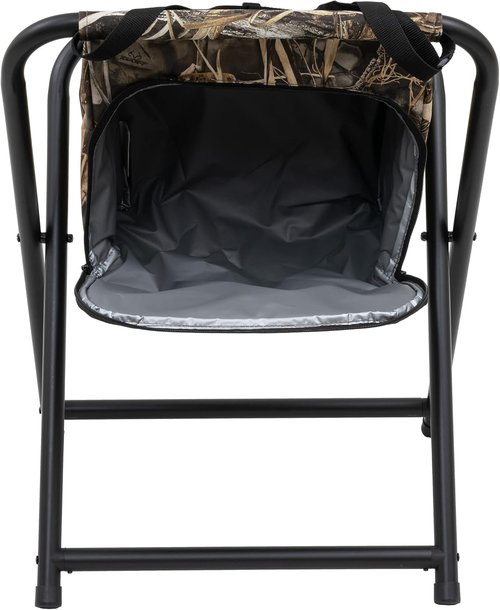 Browning SteadyReady Hunting Chair - Compact and Foldable Steel Frame Stool with Exra-Wide Angled Anti-Slip Seat and Realtree Max-7 Camo Pattern