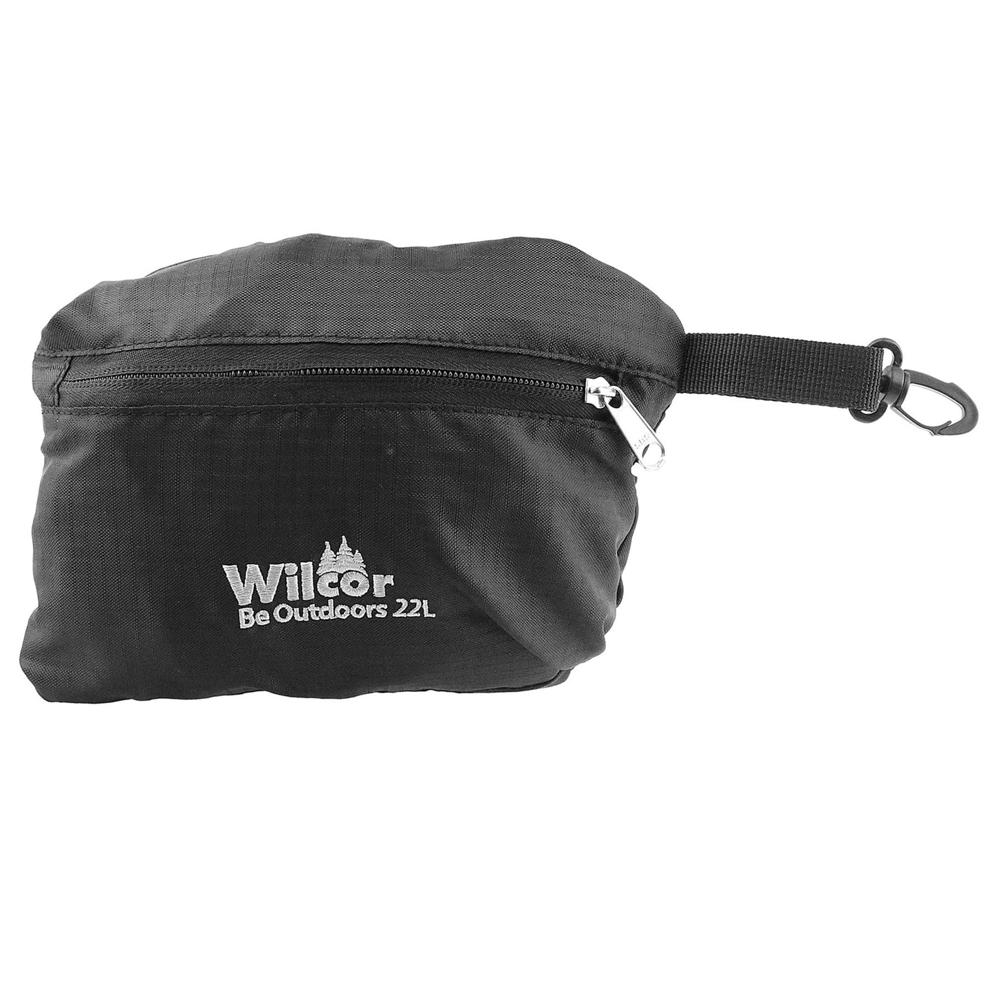 Wilcor Pocket Fold Backpack 20L, Black, Ultralight Packable Backpack, Expandable Travel Daypack for Men Women