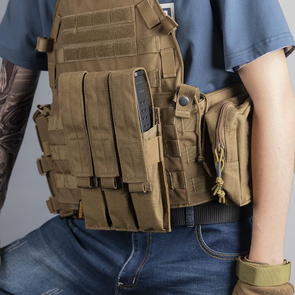 EXCELLENT ELITE SPANKER Open Top Single/Double/Triple Kriss Mag Pouch Tactical Molle MP7 Magazine Pouch