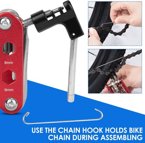 14-in-1 Bike Repair Tool Kit with Saddle Bag - Portable Multitool Set for Road & Mountain Bicycles