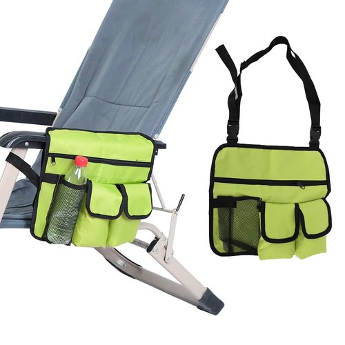 Topyond Camping Chair Organizer Bag Beach Chair Armrest Bag Outdoor Chair Organizer Single Shoulder Hanging Storage Bag for Camping