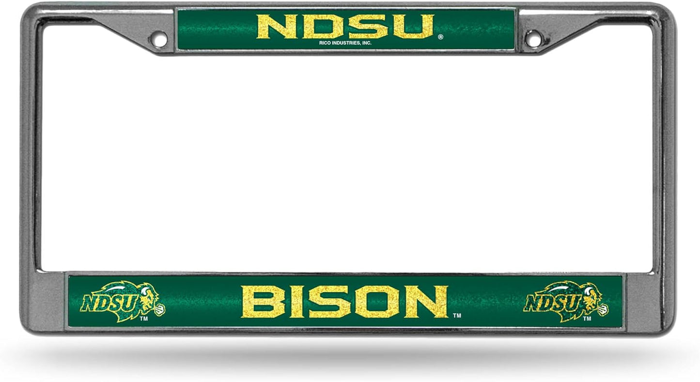 Rico Industries NCAA 12" x 6" Silver Bling Chrome Car/Truck/SUV Auto Accessory