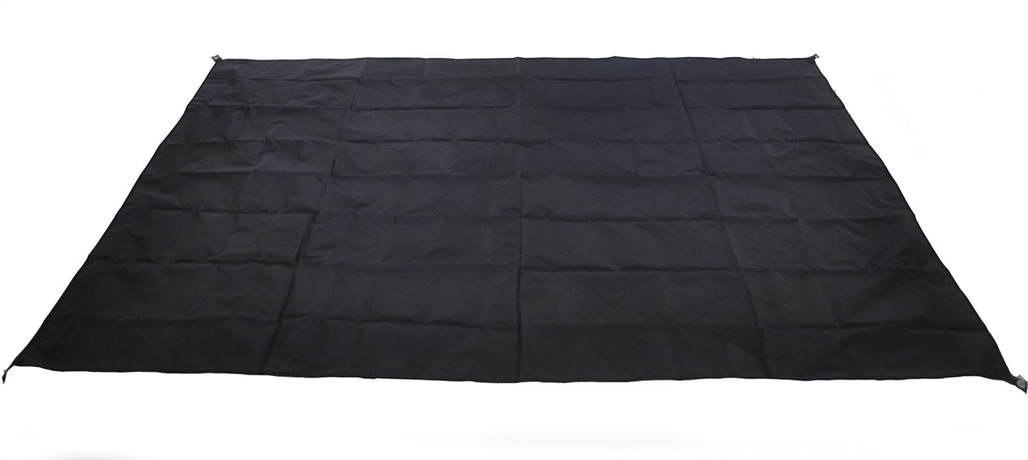 Waterproof Camping Tarp for Picnics, Tent Footprint, and Sunshade (Black-210x150CM)