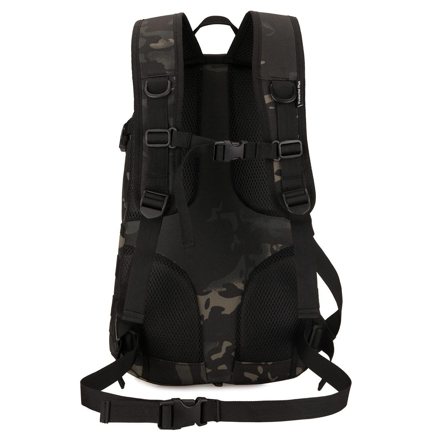 ArcEnCiel 15L Motorcycle Backpack Tactical Bag Rucksacks for Outdoor Camping Trekking with Patch(Black Camo)