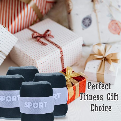 [2-pack] 4lb Wrist Weight & 6lb Ankle Weight in One Set, Adjustable Arm Leg Weight for Men, Women, Strength Weighted for Yoga, Walking, Daily Workouts, Cardio, Gym