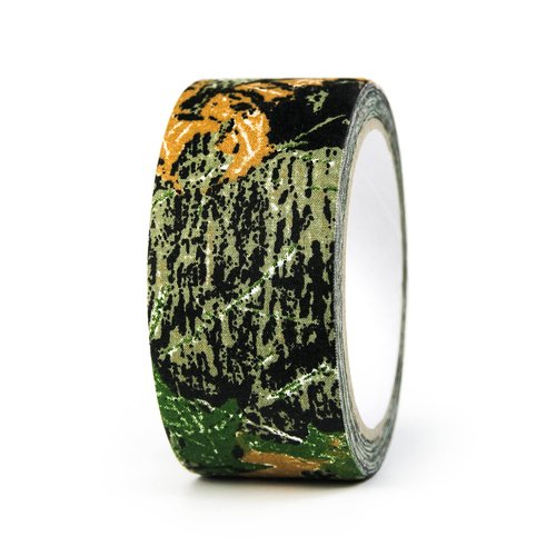 Volein 1 Roll Camo Tape No Residue,Camouflage Duct Stealth Tape,Waterproof Camo Cloth Tape 1.97"×32.8ft for Outdoor Hunting Camping(Maple Leaf Camo)