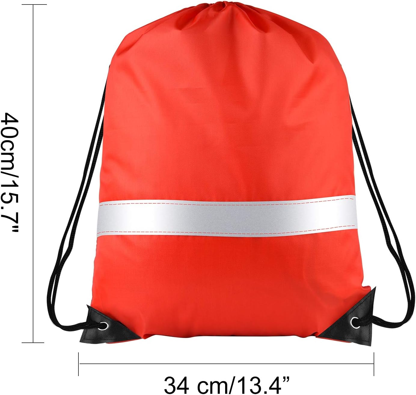 KUUQA 15 Pack Drawstring Backpack Bag Bulk Reflective Backpack String Bags Cinch Sack Backpack for Team Yoga Sport Gym Traveling