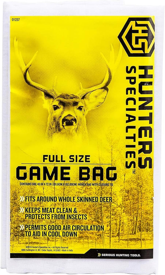 Hunters Specialties Game Bag | Full Size Reusable Washable Heavy-Duty Canvas Field Dressing Game Bags, 40" X 72"